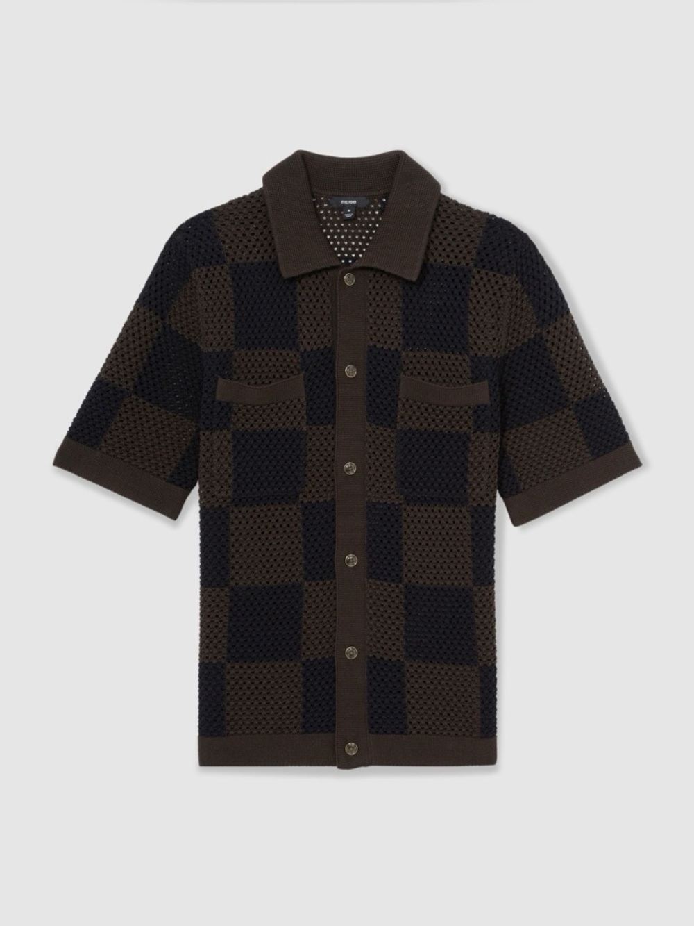 Reiss Crochet Button Polo - Picture 3 of 11